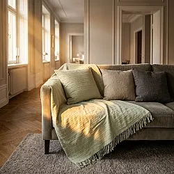 Throws - Nalani cotton throw (light green)