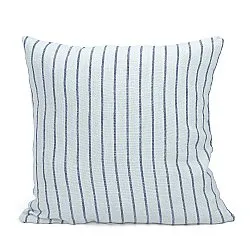 Cushion cover - Rumi stripe cotton cushion cover (light blue/navy/cream)