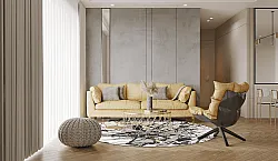 Round rug - Lawrance (grey/white)