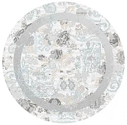 Round rug - Lefkada (white/multi)