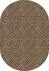 Oval rug - Leopard (brown)