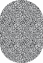 Oval rug - Leopard (black/white)