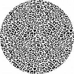 Round rug - Leopard (black/white)
