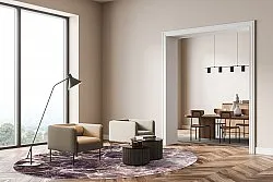 Round rug - Sines (purple)