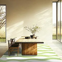 Wilton rug - Marsala (green/white)