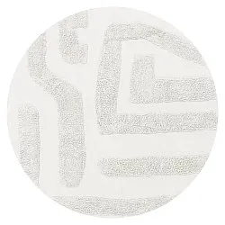 Round rug - Alexa Natural Cotton Shaggy (offwhite)