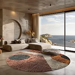 Round rug - Alpe Natural Cotton Shaggy (multi)