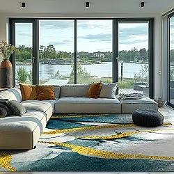 Wilton rug - Alvaro (blue/white/gold)