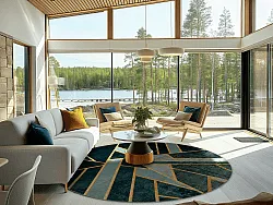 Round rug - Amasra (green)