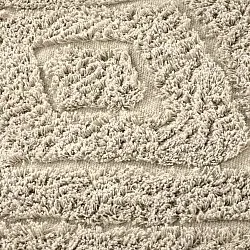 Round rug - Amberley Natural Cotton Shaggy (beige)