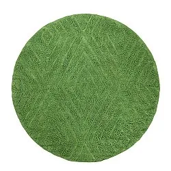 Round rug - Amberley Natural Cotton Shaggy (green)