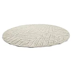 Round rug - Amberley Natural Cotton Shaggy (off-white)