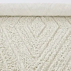 Round rug - Amberley Natural Cotton Shaggy (off-white)
