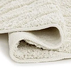 Round rug - Amberley Natural Cotton Shaggy (off-white)