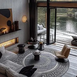 Round rug - Ankara Versace (grey)