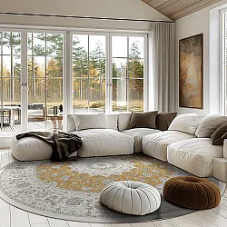 Round rug - Arabella (ochre)