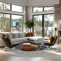 Round rug - Arabella (black)