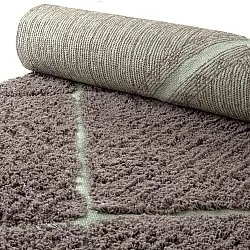 Shaggy rugs - Bellevue Natural Cotton Shaggy (taupe/green)