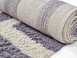 Shaggy rugs - Bergamo Natural Cotton Shaggy (grey/white)