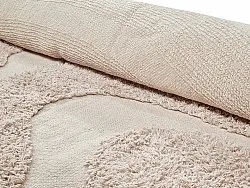 Round rug - Bonnie Natural Cotton Shaggy (beige)