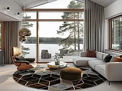 Round rug - Brigooda (grey)