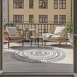 Round rug - Brussels Night (grey)