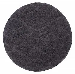 Round rug - Brynn Natural Cotton Shaggy (black)