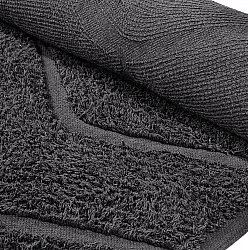 Round rug - Brynn Natural Cotton Shaggy (black)