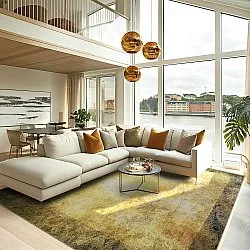 Wilton rug - Campana (beige/yellow)