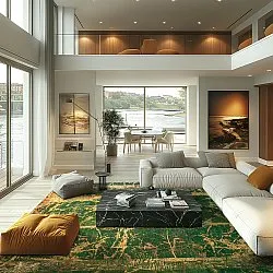 Wilton rug - Cantoria (beige/green)