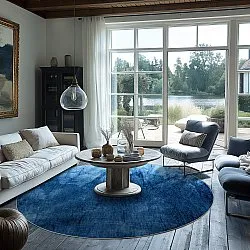 Round rug - Cargese (blue)