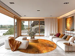 Round rug - Cesano (orange)