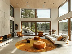 Round rug - Cesano (orange)