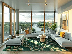 Wilton rug - Circe (green/gold)