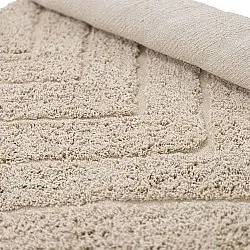 Round rug - Conara Natural Cotton Shaggy (beige)