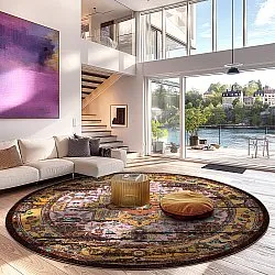 Round rug - Darnah (yellow/multi)