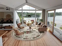 Round rug - Delpha (beige/multi)
