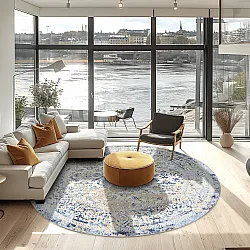 Round rug - Denizli (blue)