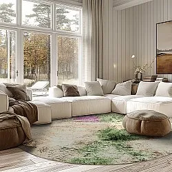 Round rug - Dimos (beige/multi)