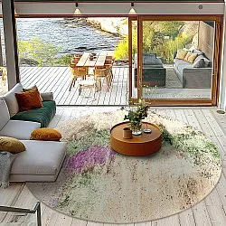 Round rug - Dimos (beige/multi)