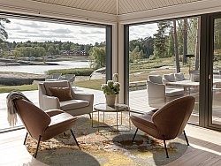 Round rug - Elena (beige/gold)