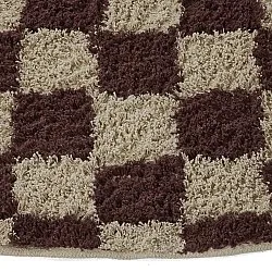 Round rug - Elsey Natural Cotton Shaggy (beige/brown)