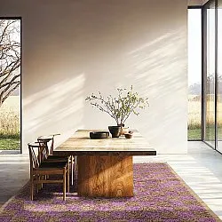 Shaggy rugs - Elsey Natural Cotton Shaggy (brown/purple)