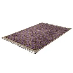 Shaggy rugs - Elsey Natural Cotton Shaggy (brown/purple)