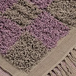 Shaggy rugs - Elsey Natural Cotton Shaggy (brown/purple)