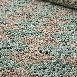 Shaggy rugs - Elsey Natural Cotton Shaggy (grey/pink)