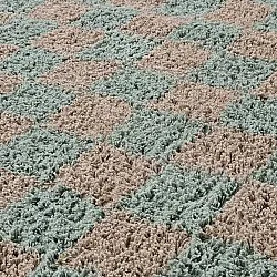 Shaggy rugs - Elsey Natural Cotton Shaggy (grey/pink)