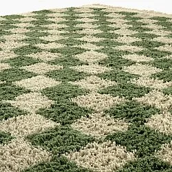 Shaggy rugs - Elsey Natural Cotton Shaggy (green/beige)