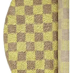 Round rug - Elsey Natural Cotton Shaggy (yellow/beige)