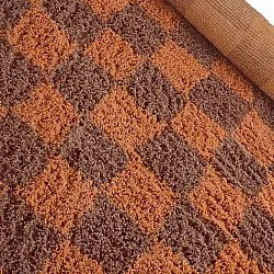 Round rug - Elsey Natural Cotton Shaggy (orange/red)